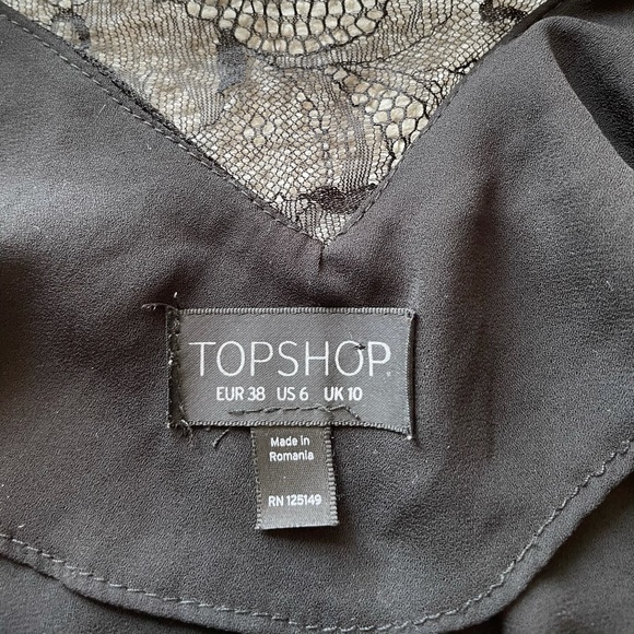 Topshop | Black Cami, Lace Detail (6) - Picture 3 of 3
